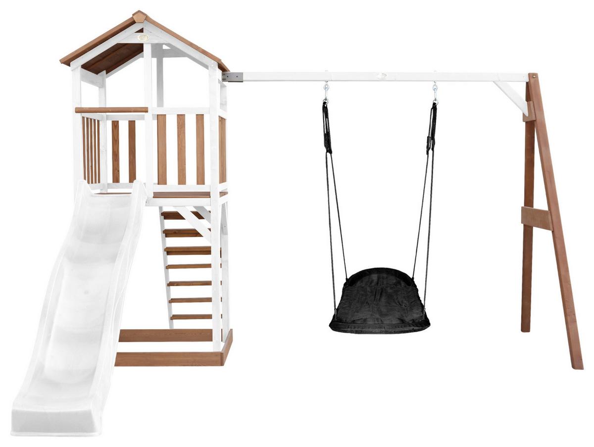 Spielturm A025.124.91 - Blau/Schwarz, KONVENTIONELL, Holz/Kunststoff (356,6/241,9/349cm) - Ambia Garden