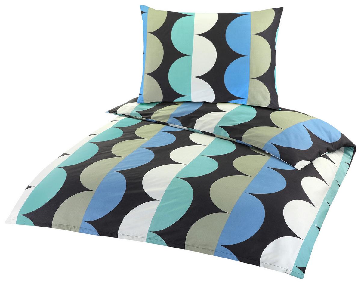 Bettwäsche Gloria - Blau/Dunkelgrau, MODERN, Textil (140/200cm) - Luca Bessoni