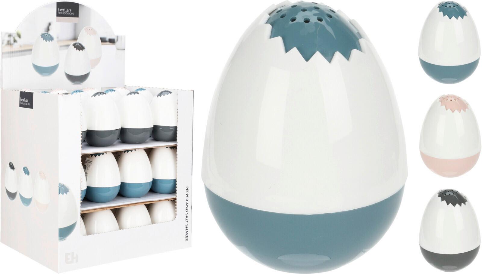 Slánka YOLKO - pink/šedobílá, Basics, plast (6.5/8.5/6.5cm)