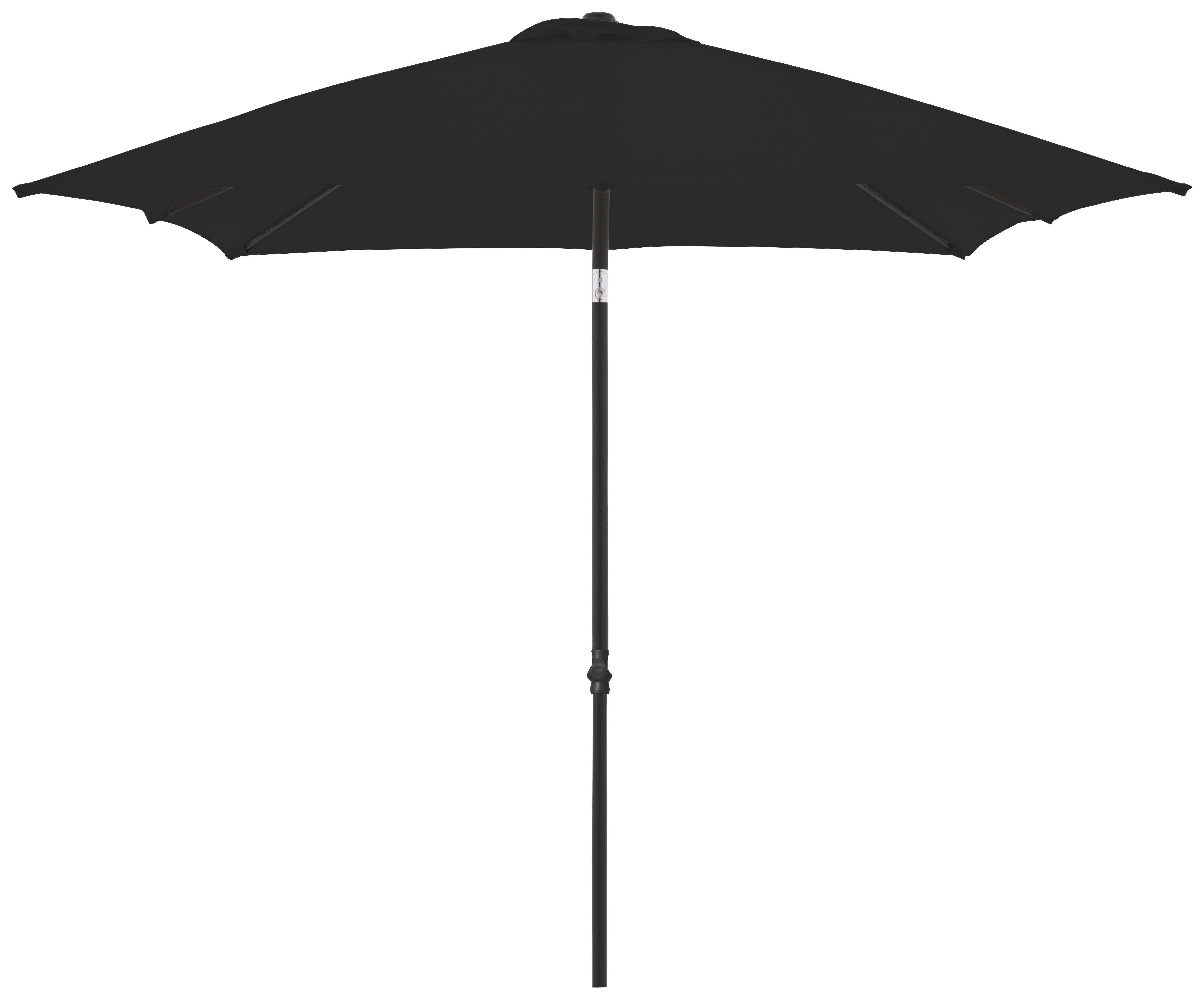 Sonnenschirm Push Up Basic LxBxH: 208x208x248 cm Anthrazit - Anthrazit, Basics, Textil/Metall (208/208/248cm) - Doppler
