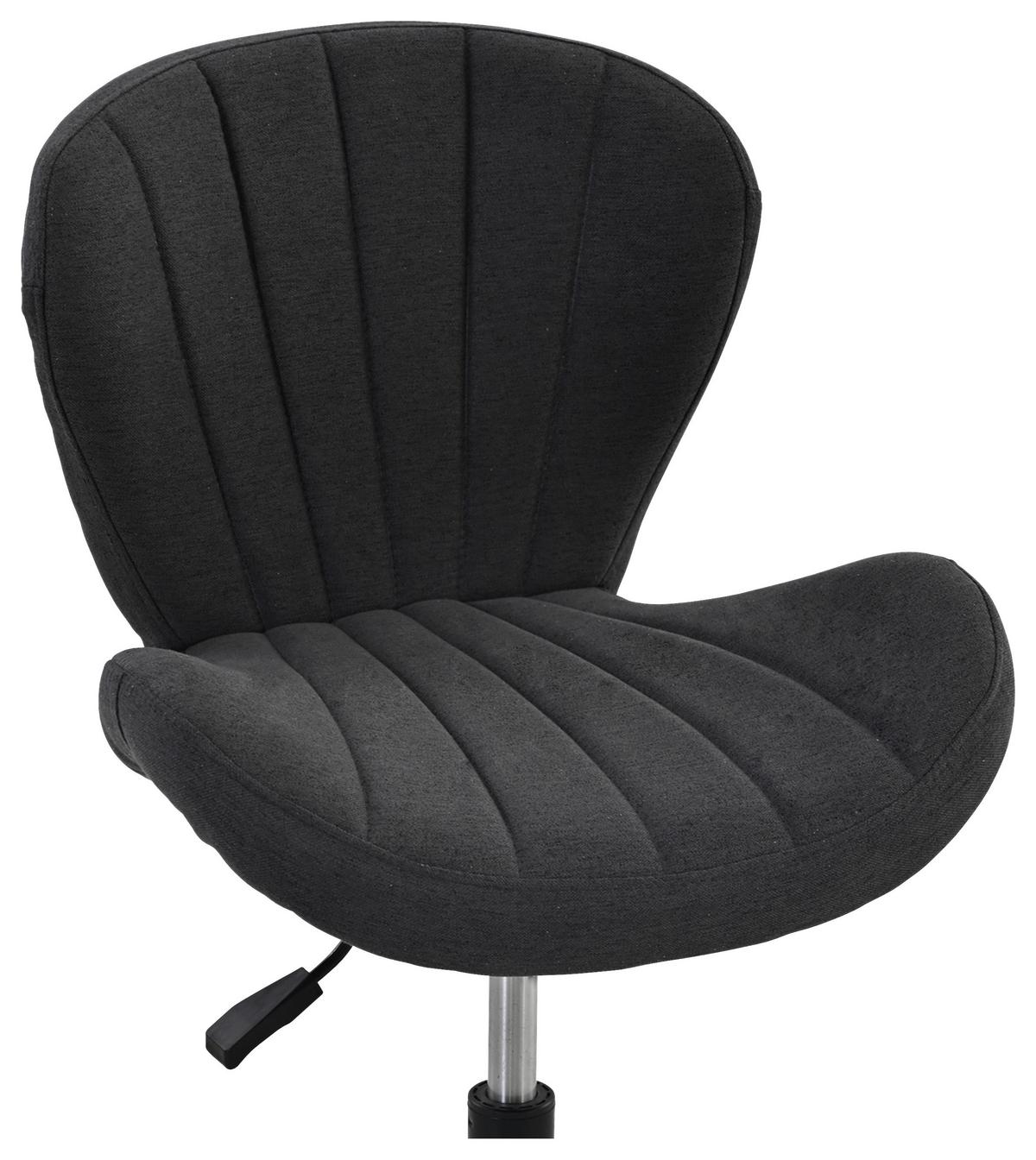 Drehstuhl Klara Grau/Schwarz B: 58 cm - Schwarz/Grau, Trend, Textil/Metall (58/84/56cm)