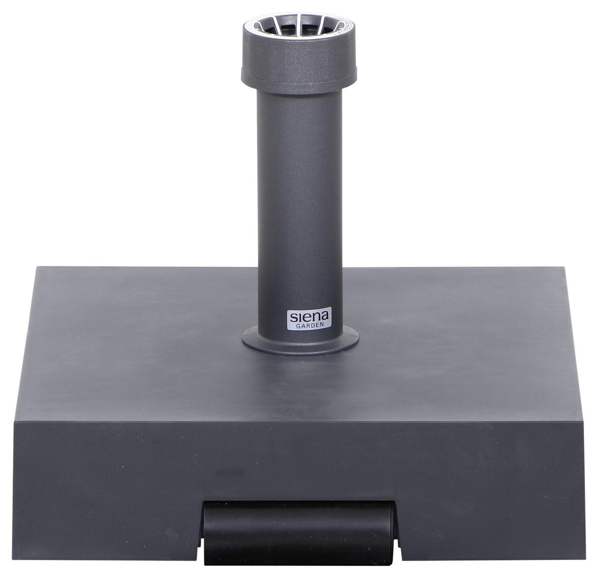 Schirmständer Kunstoff / Beton für DM  2,1-5,4 cm - Anthrazit, KONVENTIONELL, Kunststoff/Stein (40/11/40cm) - Siena Garden