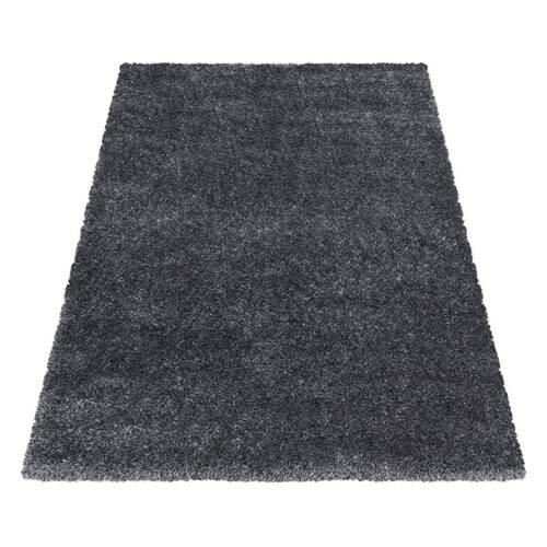 Hochflor Teppich Grau Naturfaser Brilliant 120x170cm - Grau, Basics, Textil (120/170cm)