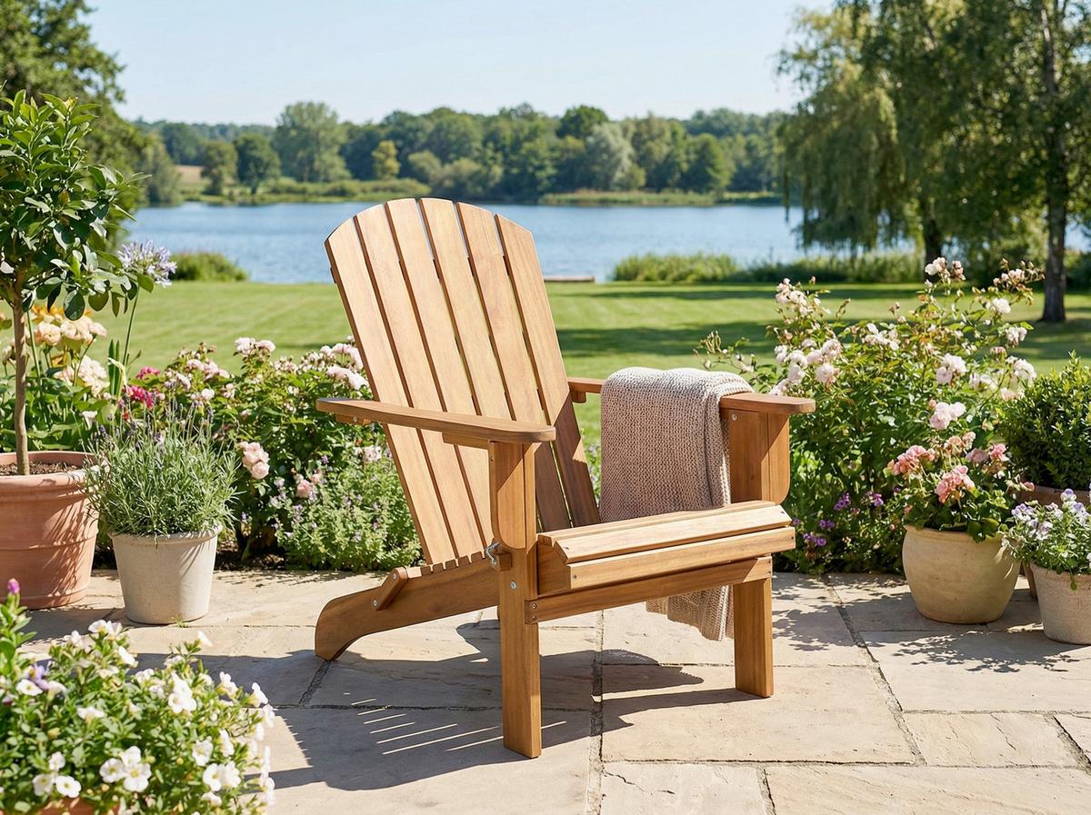 Garten-Relaxsessel Holz, Akazie - Akaziefarben, Basics, Holz (84/69/93cm) - Prestige Home