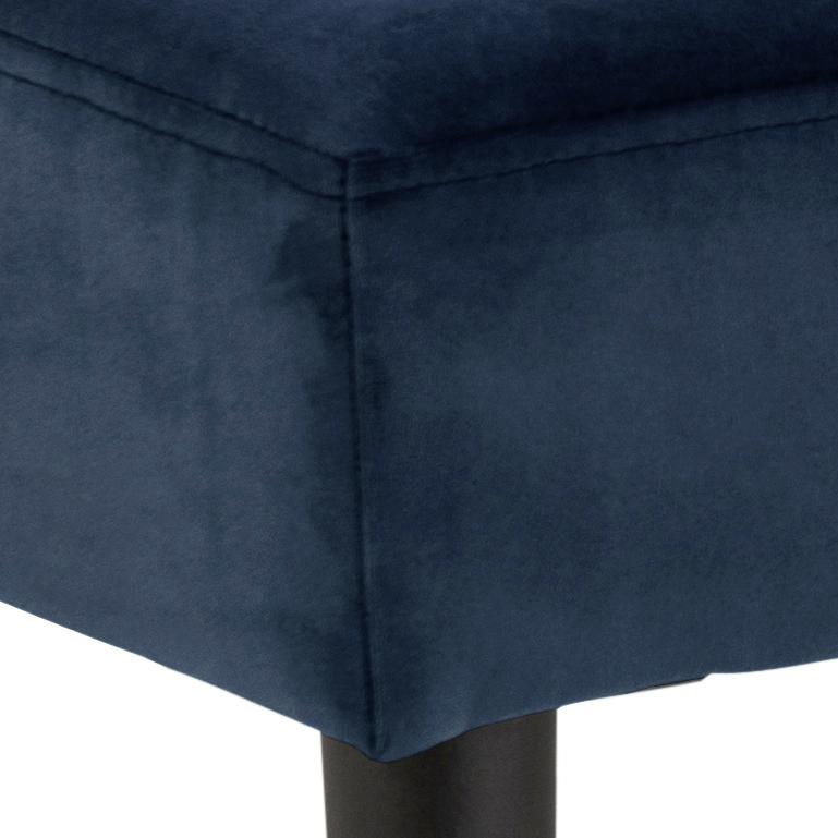 Lavica Na Sedenie Glory Tmavá Modrá - čierna/modrá, Design, kov/textil (95/45/38cm) - Livetastic
