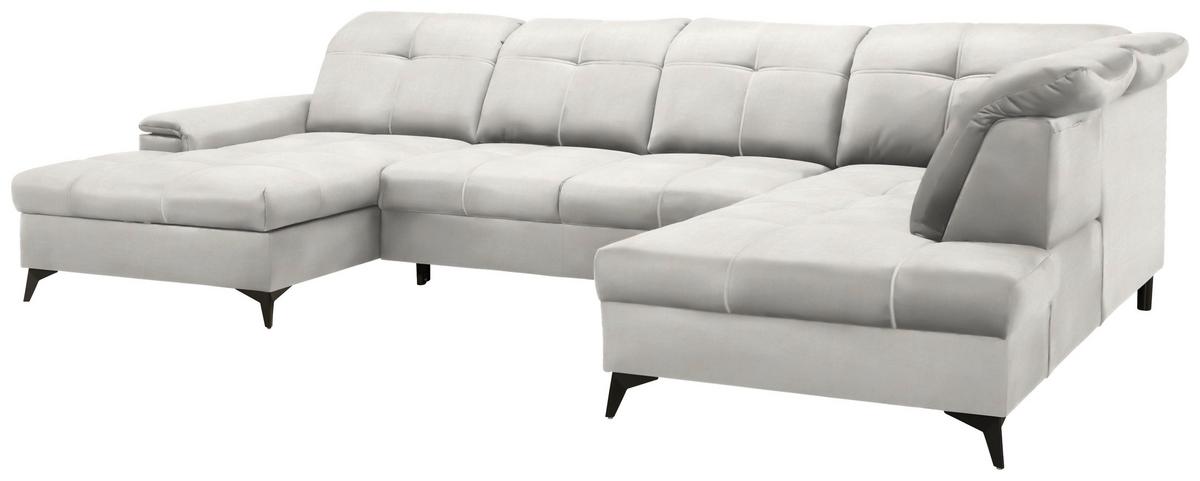 Rohová sedačka U SIERRA, pravá, béžová CLOUD - černá/béžová, Moderní, kov/textil (181/364/230cm) - Mömax