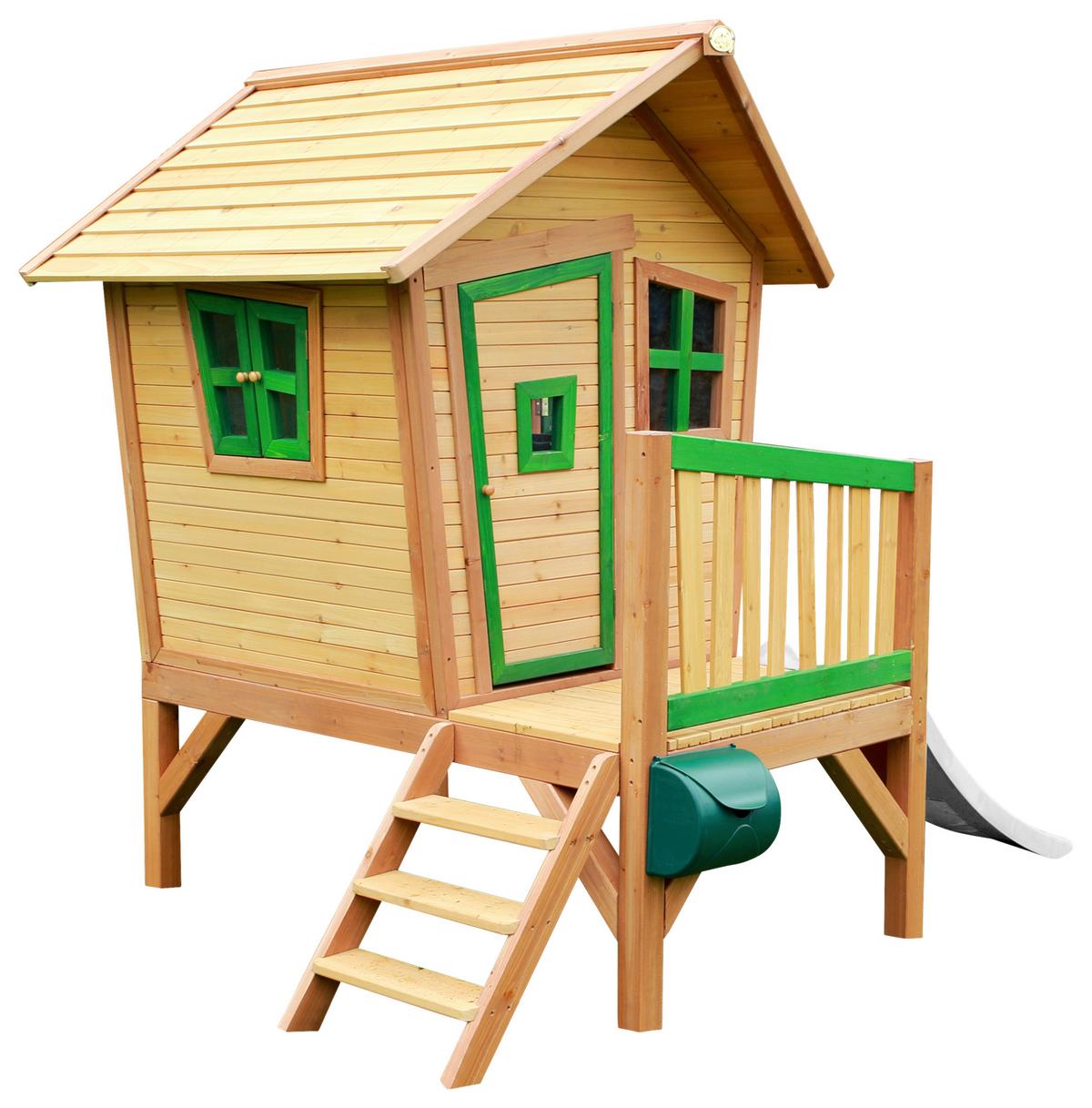 Spielhaus A030.045.90 - Weiß/Braun, KONVENTIONELL, Holz/Kunststoff (264/203/177cm) - Ambia Garden