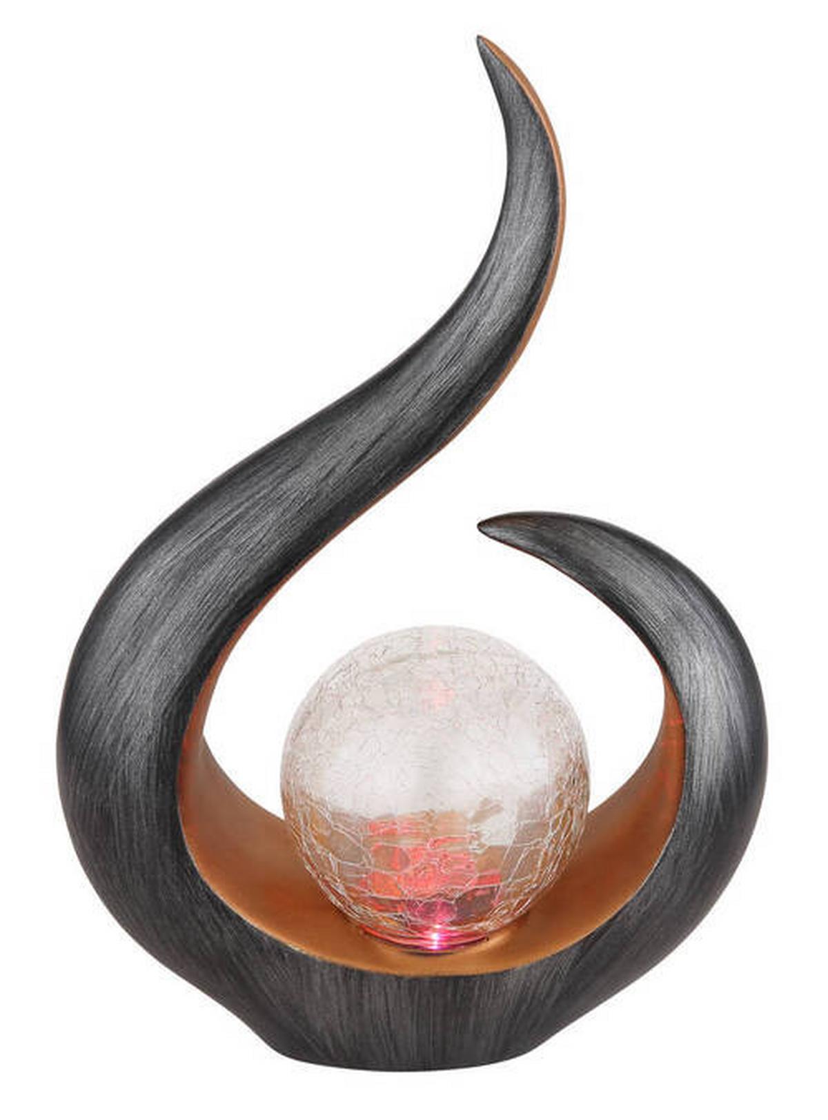 Solarleuchte 36530 - Klar/Goldfarben, Design, Glas/Kunststoff (22,5/10/33,5cm) - Globo