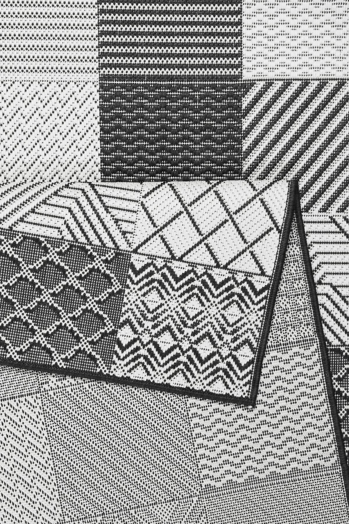 Outdoorteppich Chester - Schwarz/Weiß, KONVENTIONELL, Textil (133/200cm) - Esprit