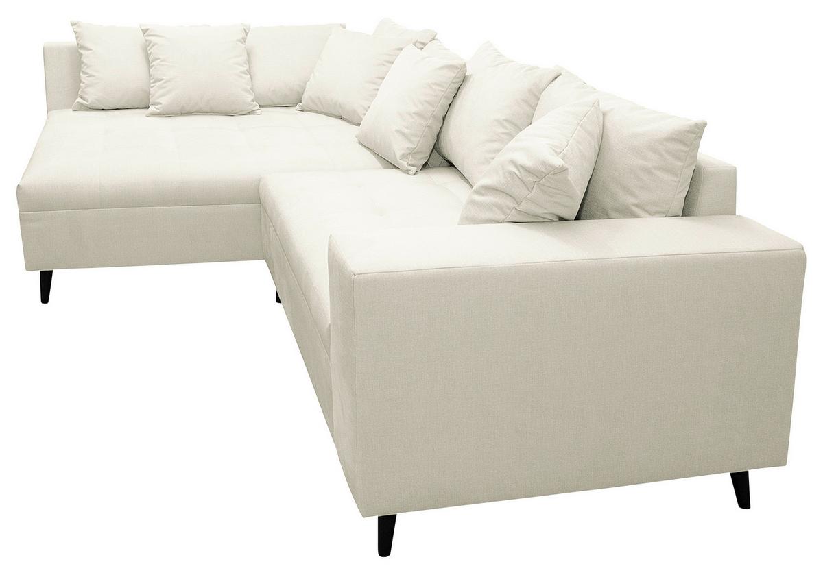 Ecksofa Pruno Hellgrau S: 174x247 Cm - Hellgrau/Schwarz, Design, Textil (174/247cm) - MID.YOU