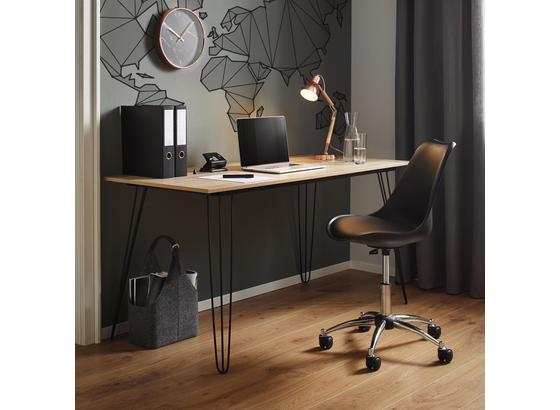 Písací Stôl Julian 150x70 Cm - farby dubu/čierna, Moderný, kov/drevo (70/150/75cm) - Modern Living Písací Stôl Julian 150x70 Cm - farby dubu/čierna, Moderný, kov/drevo (70/150/75cm) - Modern Living