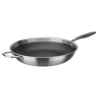 Bratpfanne Inoxxa Black Edelstahlfarben, D: 36 cm - Edelstahlfarben, Basics, Metall (36cm) - GSW