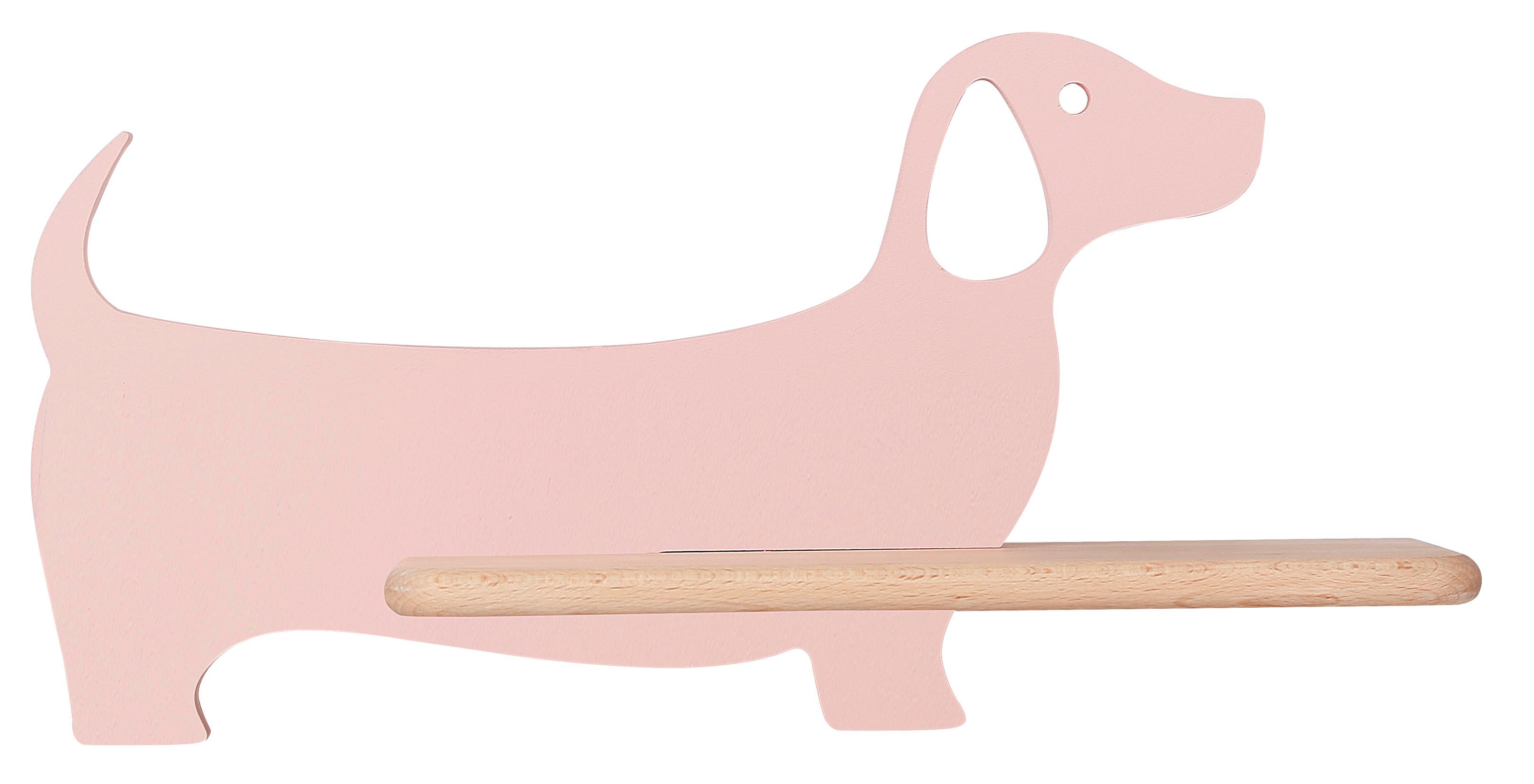 KINDERWANDLEUCHTE 21-00989 DOG - Pink, KONVENTIONELL, Holz/Holzwerkstoff (36.5/12/18.5cm)