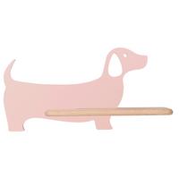 KINDERWANDLEUCHTE 21-00989 DOG - Pink, KONVENTIONELL, Holz/Holzwerkstoff (36.5/12/18.5cm)