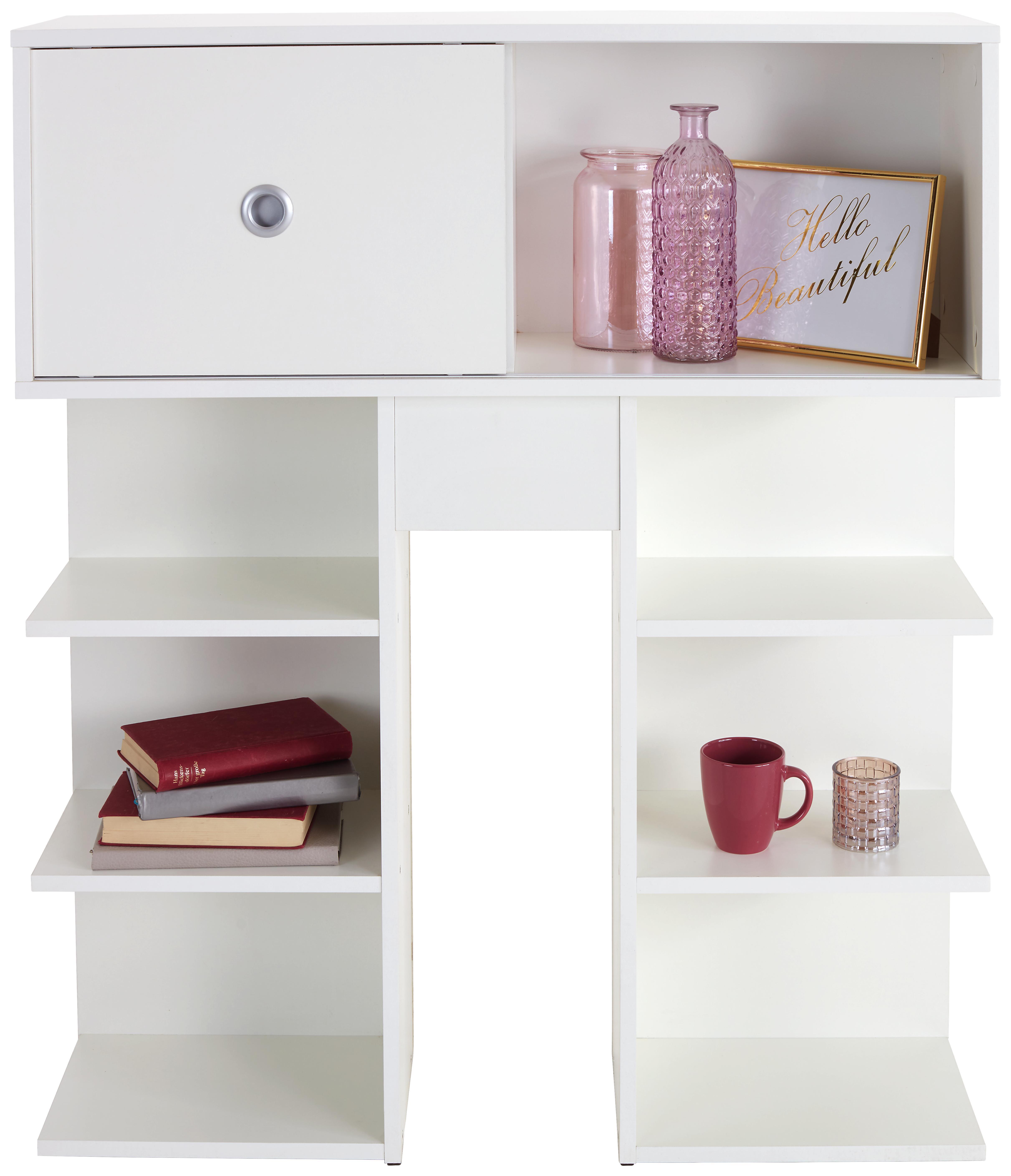 Bettüberbau Azurro 90 - Eichefarben/Hellgrau, KONVENTIONELL, Holzwerkstoff (95/111/27cm)