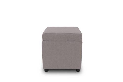 Hocker Looks Iii - Hellgrau/Schwarz, Design, Textil (45/47/45cm) - LOOKS by W.Joop
