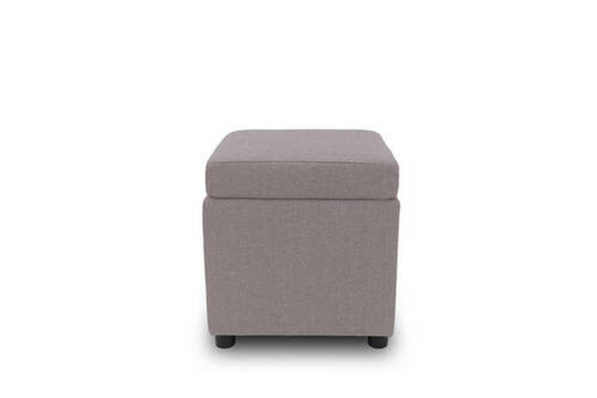 Hocker Looks Iii - Hellgrau/Schwarz, Design, Textil (45/47/45cm) - LOOKS by W.Joop