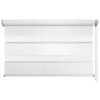 Doppelrollo Just Weiß B: 140 cm - Transparent/Weiß, Basics, Textil (140/160cm)