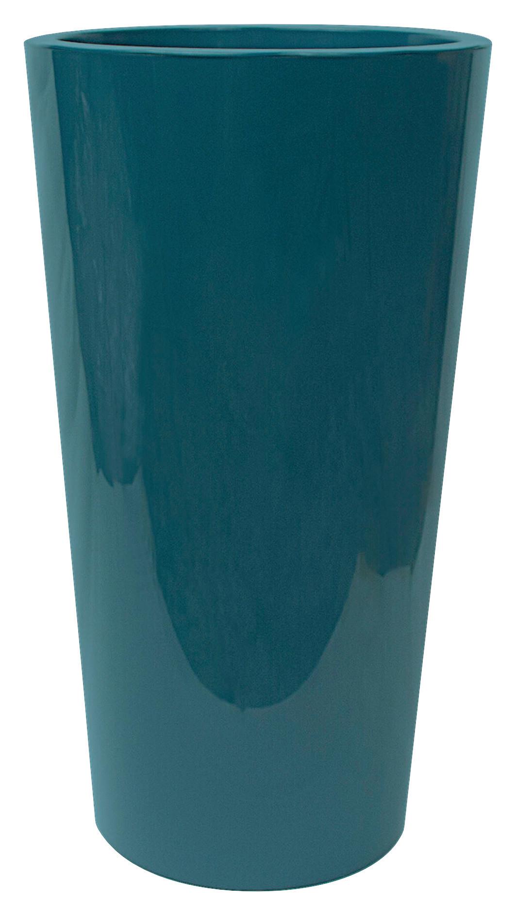 Pflanzentopf Blau D: 33 cm Rund - Blau, Basics, Kunststoff (33/61cm)
