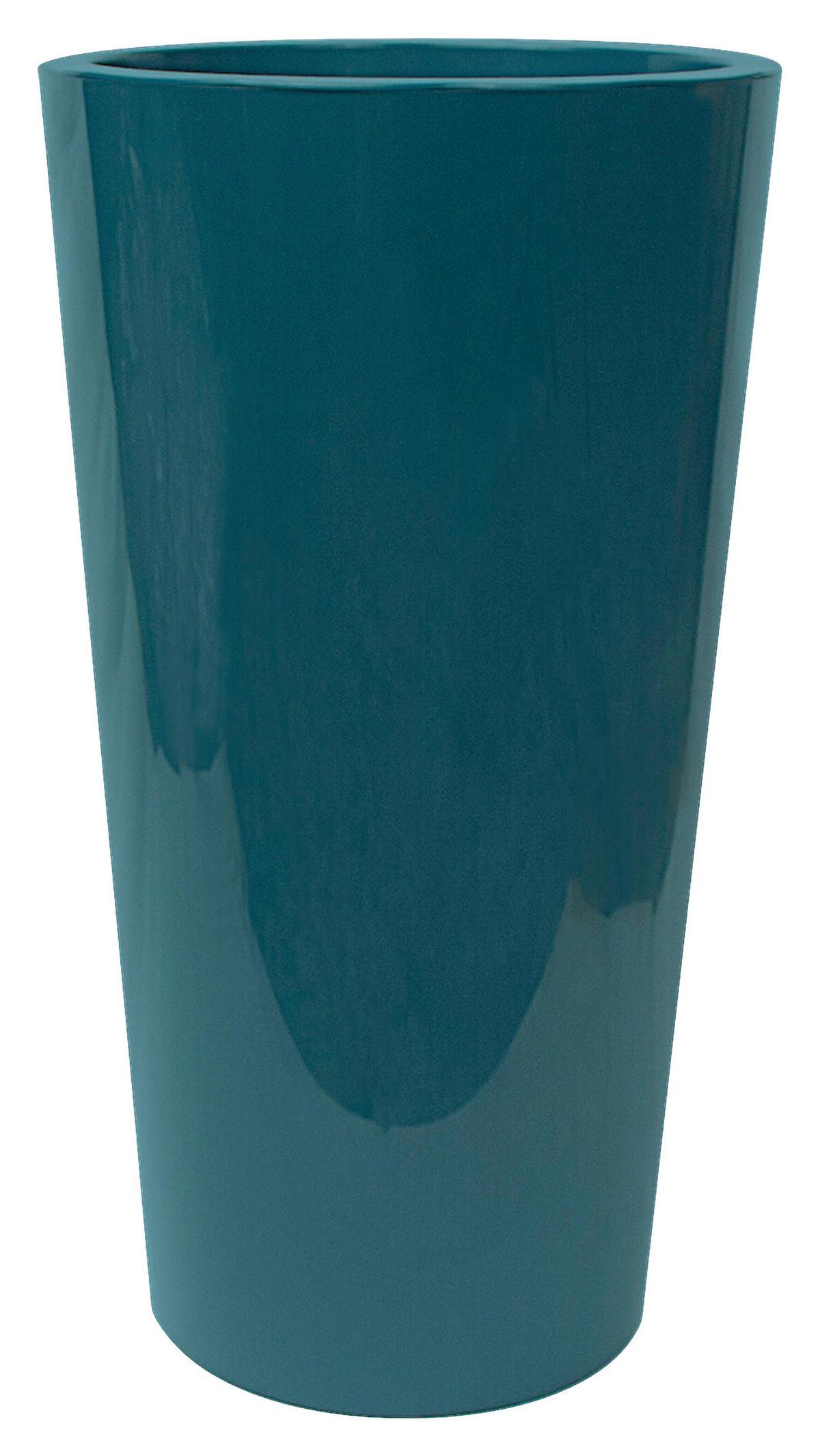 Pflanzentopf Blau D: 33 Cm Rund - Blau, Basics, Kunststoff (33/61cm)