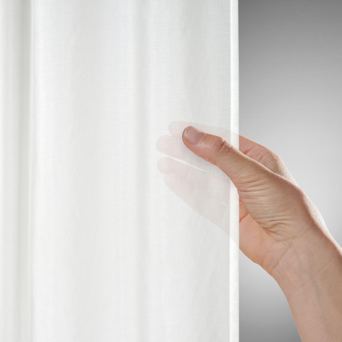 HOTOVÝ ZÁVES LEO TRANSPARENT 2 KS -AKT- - prírodná farba, Konventionell, textil (140/255cm) - Premium Living