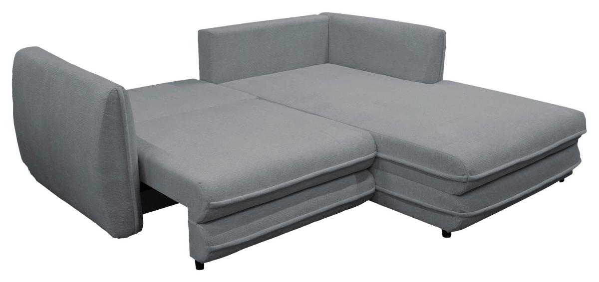 Ecksofa Vivaldi Grau S: 240x201 cm - Schwarz/Grau, Design, Textil (240/201cm) - MID.YOU