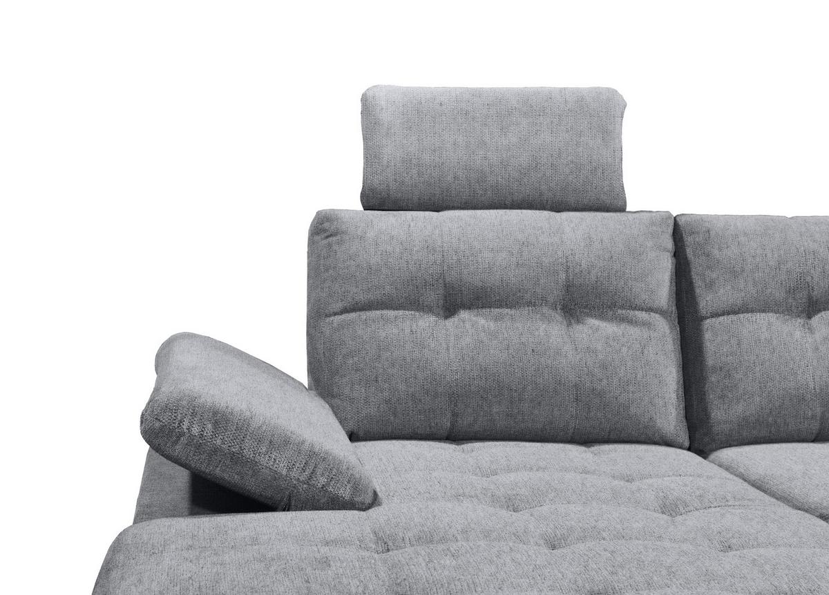 Sedacia súprava DURBAN U, pravá, sivá - čierna/sivá, Konventionell, textil/plast (170/324/218cm) - MID.YOU