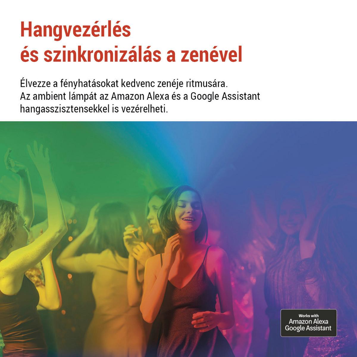 Led Hangulatlámpa Gosmart - fekete, Basics, műanyag