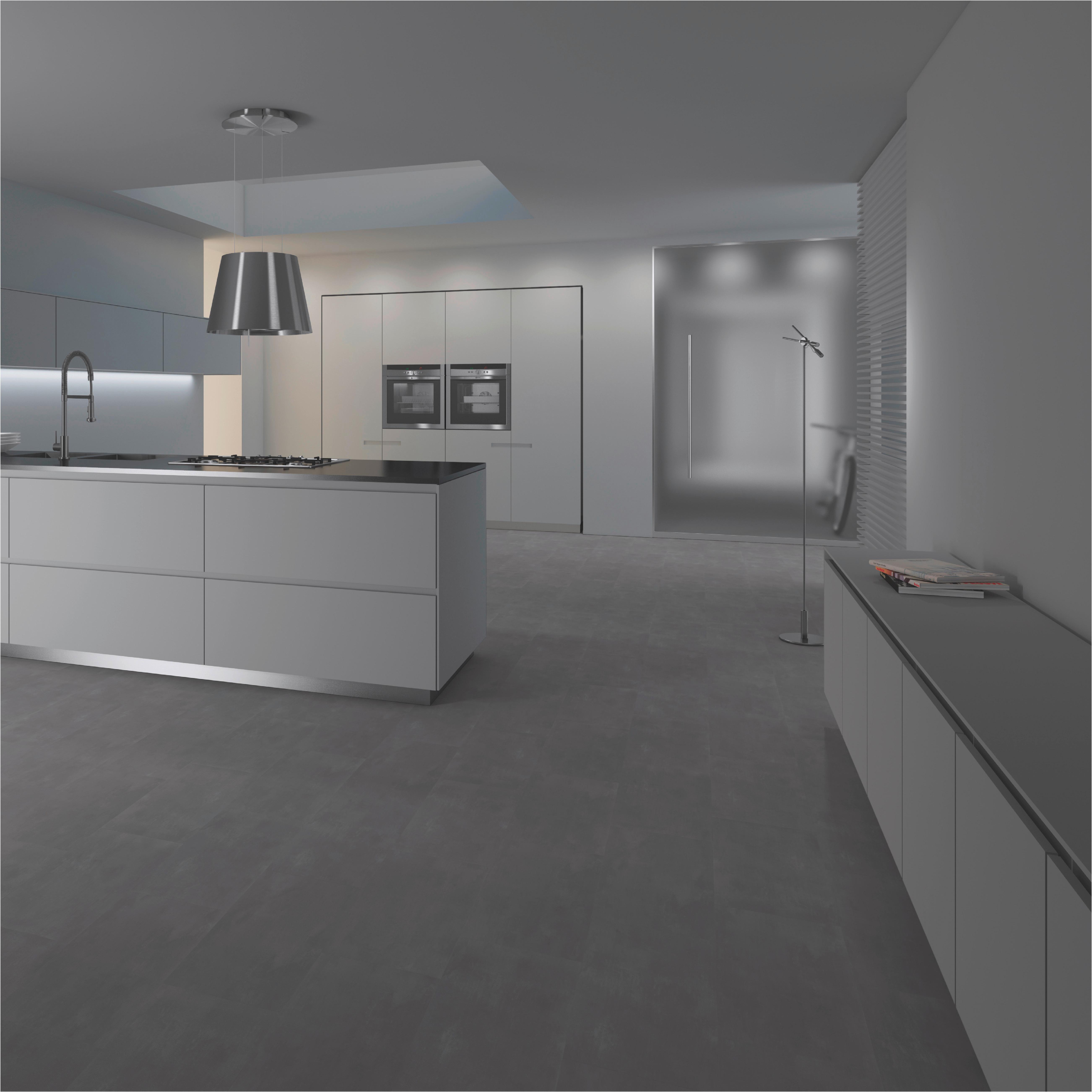 Designboden Steinoptik Grau /Dunkelgrau Stärke 4,2mm - Dunkelgrau/Grau, Basics, Kunststoff (60.5/30.48/0.42cm)