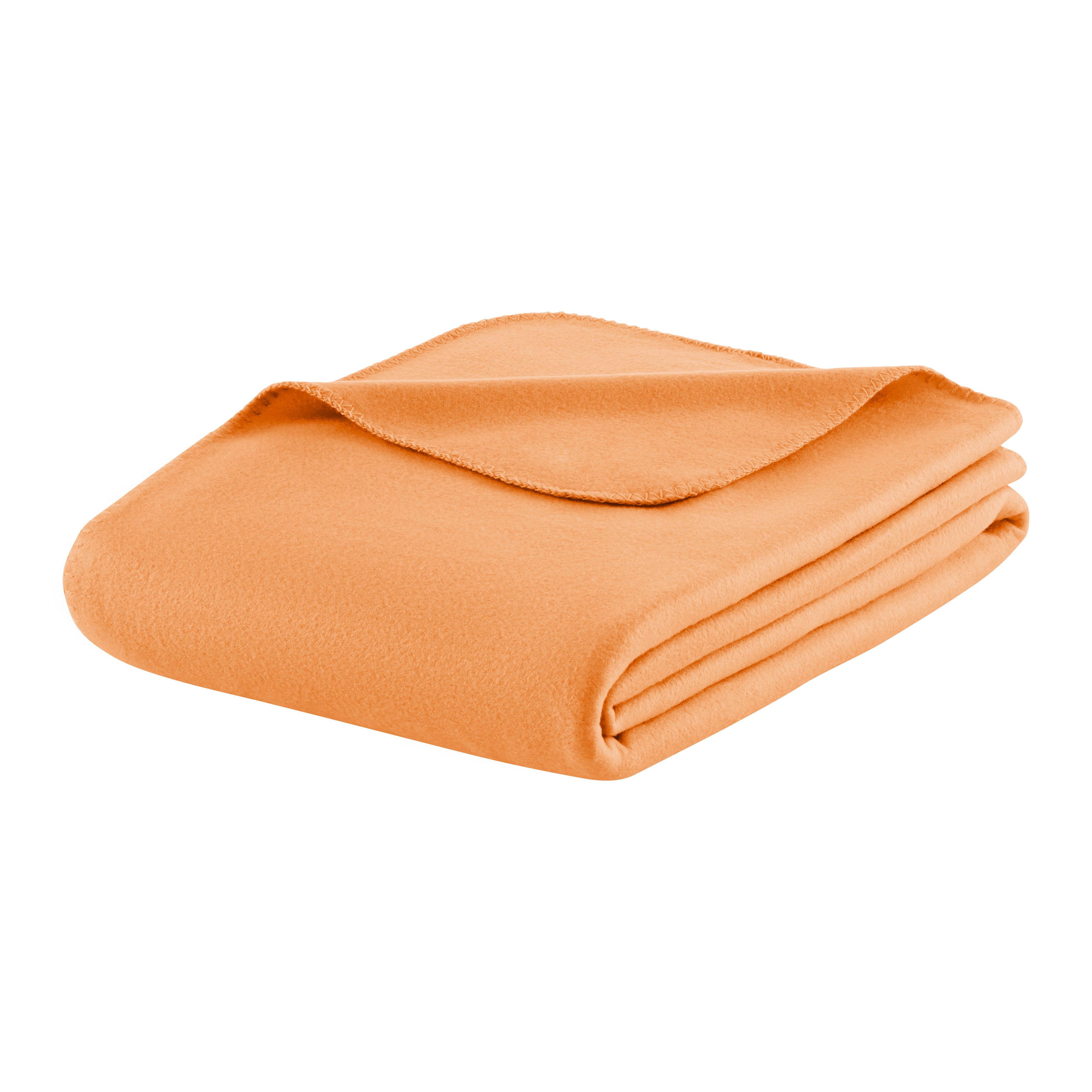 FLEECOVÁ DEKA FELICITY - oranžová, Konventionell, textil (140/200cm) - Modern Living