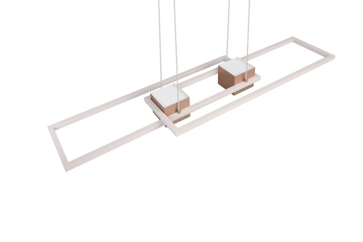 LED-Pendelleuchte 347710465 Albany - Grau/Cappuccino, Design, Metall (100/28/150cm) - Trio Leuchten