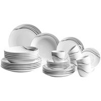 Kombiservice Tajo 30-Teilig Weiß Keramik - Weiß, Basics, Keramik - Mäser
