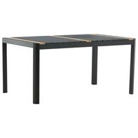 Gartentisch Togo Teakholz/Metall L 90 cm - Schwarz, KONVENTIONELL, Holz/Metall (90/75/150cm) - Gardenson