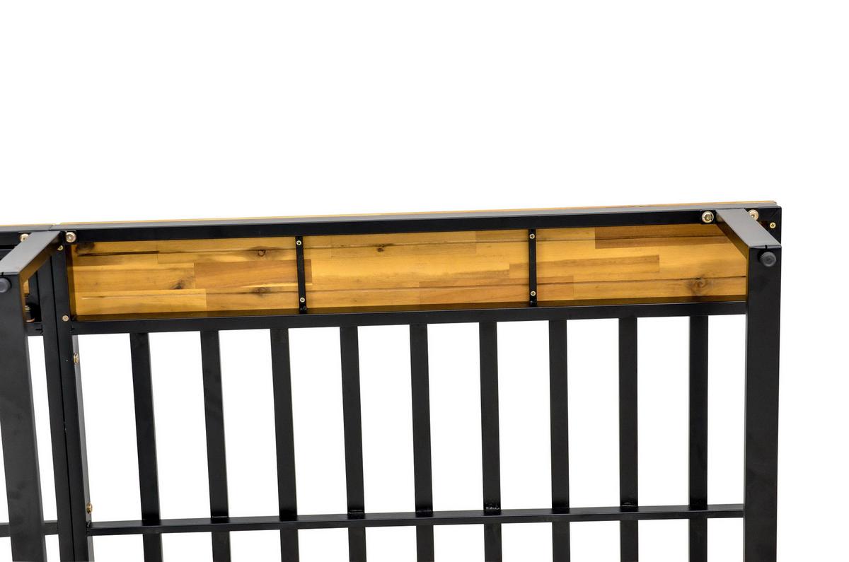 Sonnenliege Victoria - Anthrazit/Grau, MODERN, Holz/Kunststoff (75/38/200cm) - Beldano