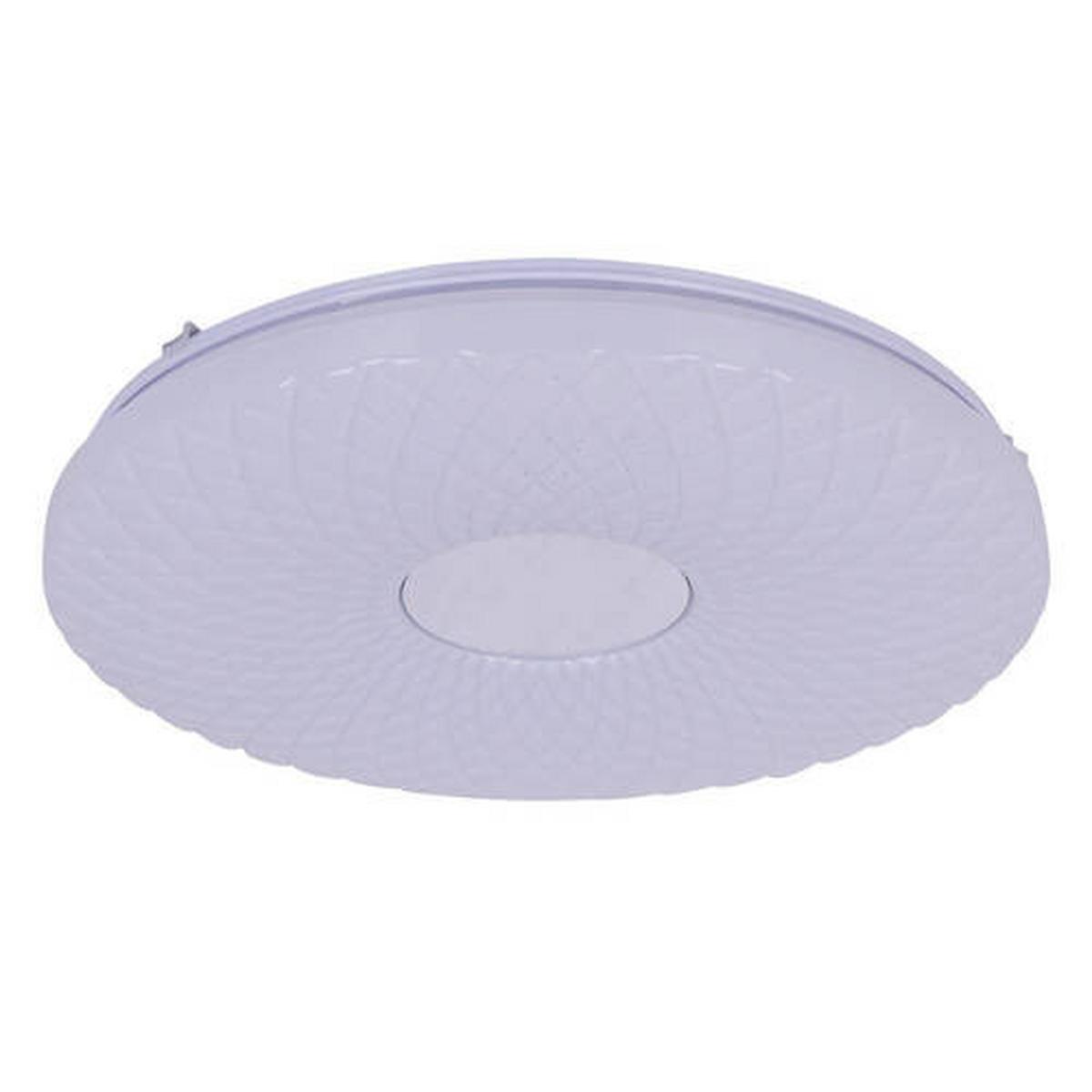 LED-Deckenleuchte Porto Ø 48 cm Rund - Weiß, Design, Kunststoff/Metall (48/8cm) - Näve