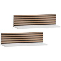WANDBOARD Weiß/Eichefarben B: 60 cm - Eichefarben/Weiß, Design, Holzwerkstoff (60/15,7/17,3cm) - MID.YOU