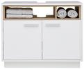 Waschbeckenunterschrank Mit Soft-Close Milano B 80cm, Weiß - Weiß, MODERN, Holzwerkstoff (80/64/40cm)