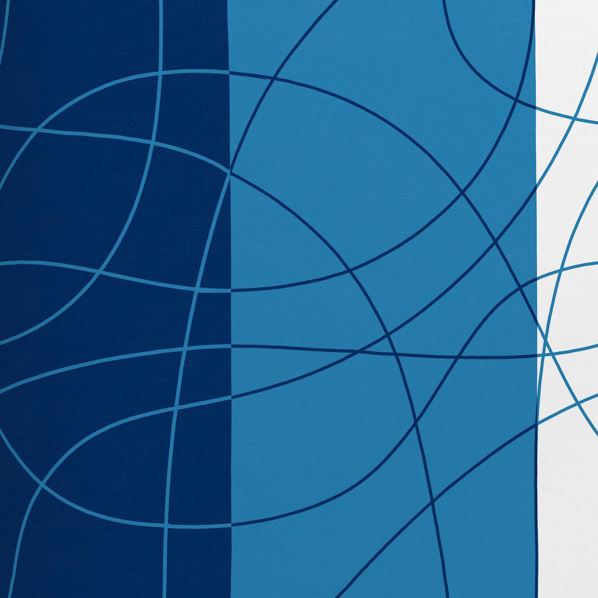 Cretonne Bettwäsche 140x200 cm Julia Baumwolle Blau/Weiß/Grau - Blau/Weiß, MODERN, Textil - Luca Bessoni