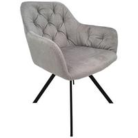 SADA STOLIČIEK S PODRÚČKAMI GEORGIA - čierna/svetlosivá, Modern, kov/textil (57/85/62cm) - MID.YOU
