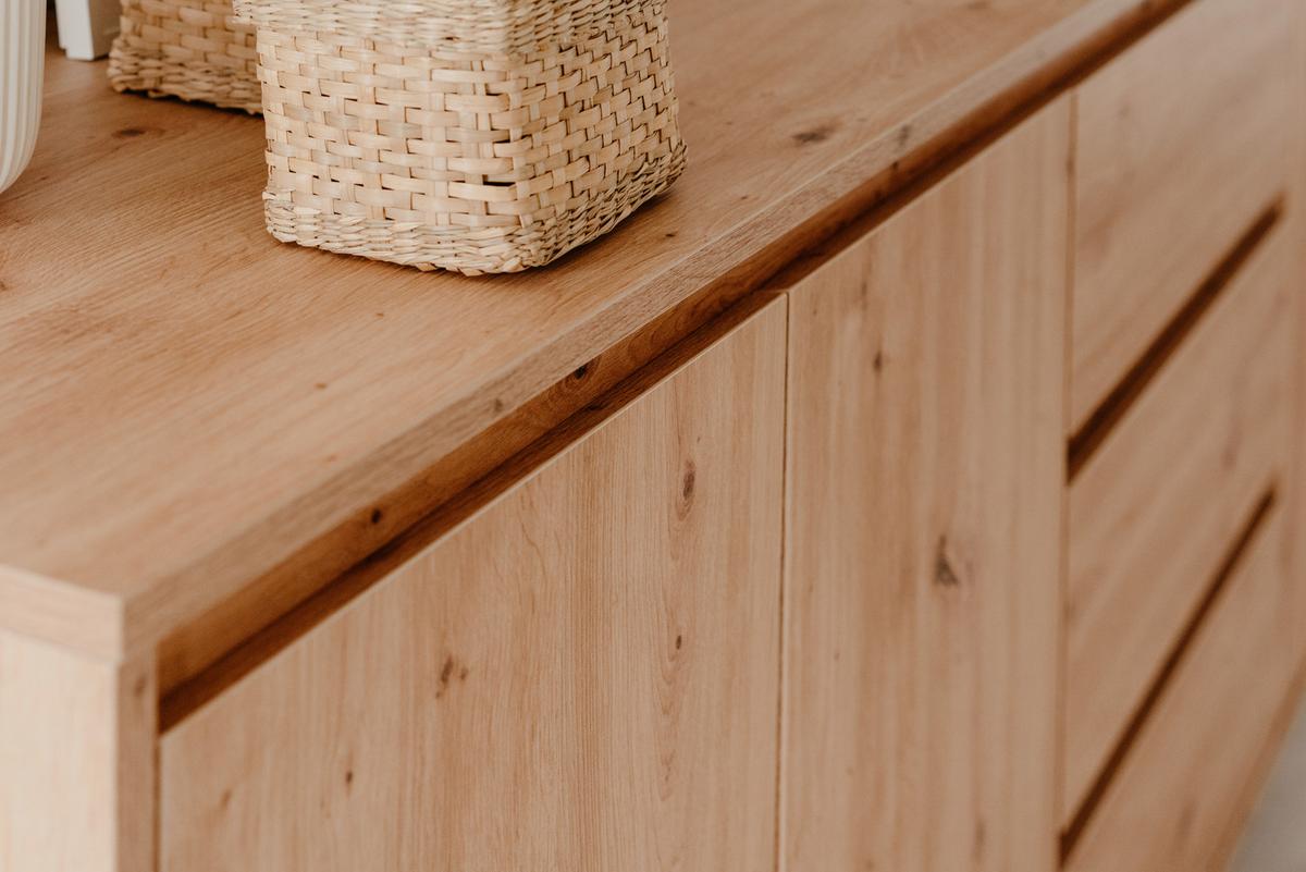 Tv-lowboard Korsika 150 Cm Eiche Artisan Dekor - Anthrazit/Eiche Artisan, Design, Holzwerkstoff (150/49/40cm) - MID.YOU