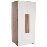 Drehtürenschrank B:91cm Alpinweiß/eichefarben - Eichefarben/Weiß, LIFESTYLE, Holzwerkstoff (90,7/185/58,2cm)