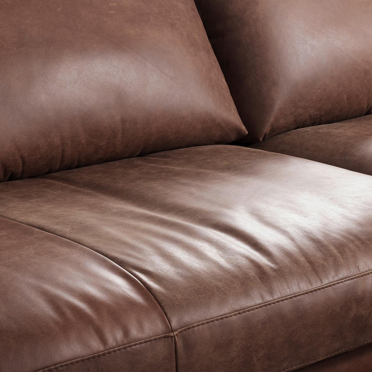 Ecksofa Berlin Braun S: 313 Cm - Schwarz/Braun, Design, Leder (313/172cm) - Livetastic