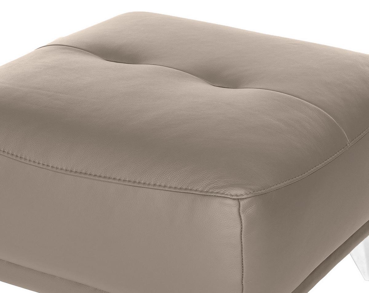 Hocker Frisco - Sandfarben/Chromfarben, MODERN, Textil (65/46/65cm) - MID.YOU