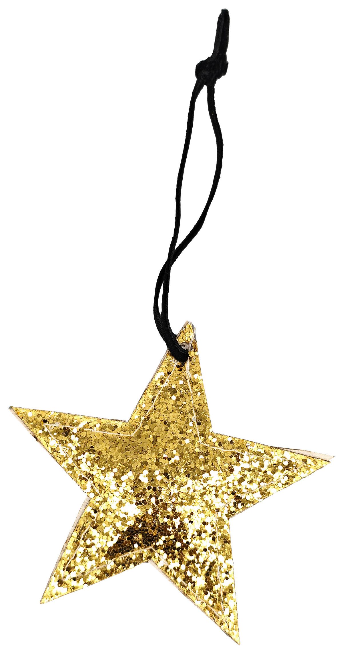 ZÁVESNÁ DEKORÁCIA HAPPY - zlatá, Konventionell, textil (9/9cm) - Mömax