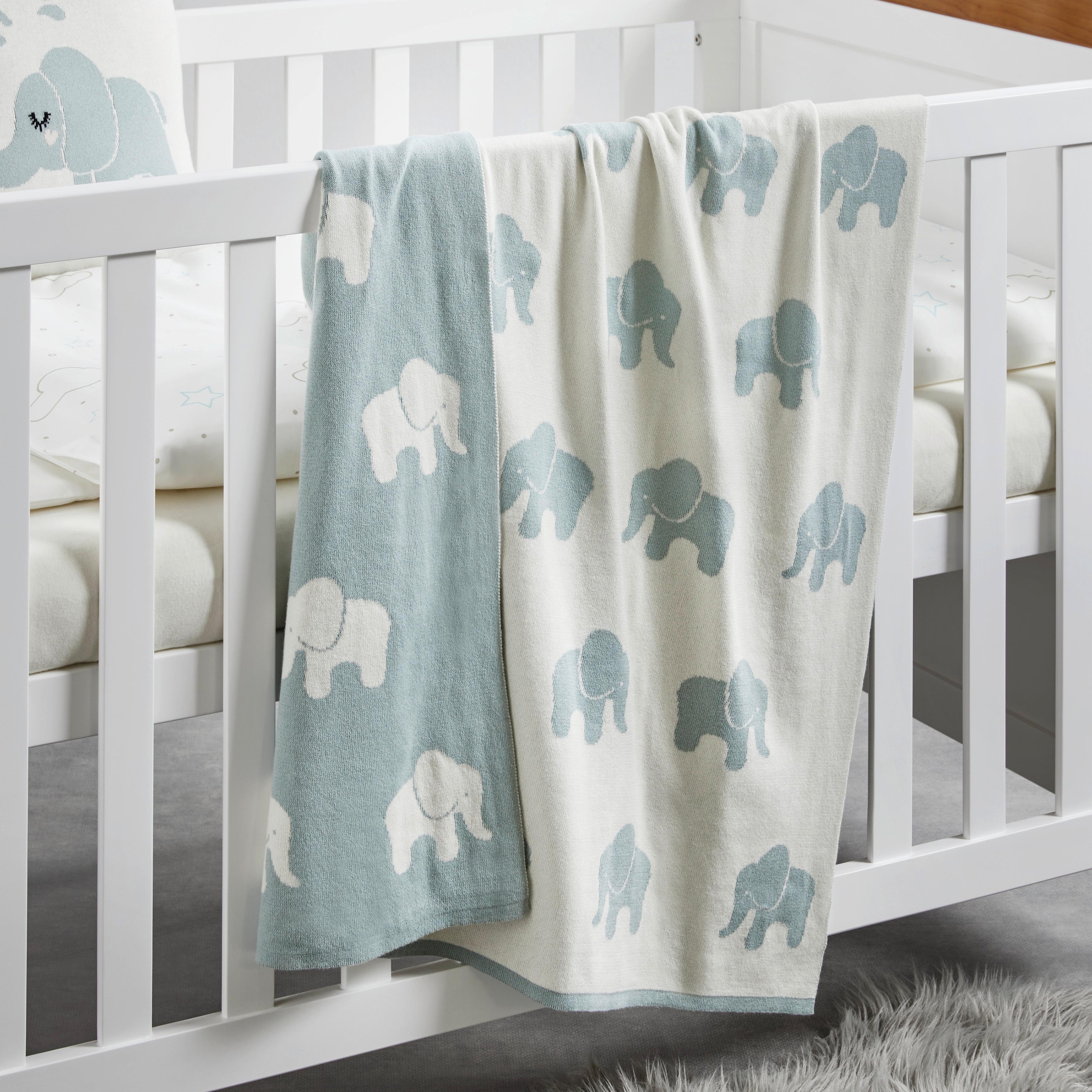 Dětská přikrývka ELLY modrá/bílá - bílá/modrá, Moderní, textil (80/100cm) - Bessagi Kids