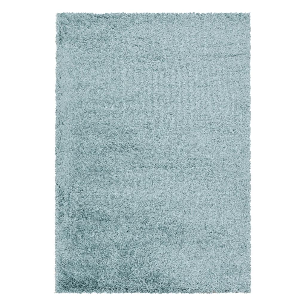 Hochflor Teppich Blau Naturfaser Fluffy 60x110 cm