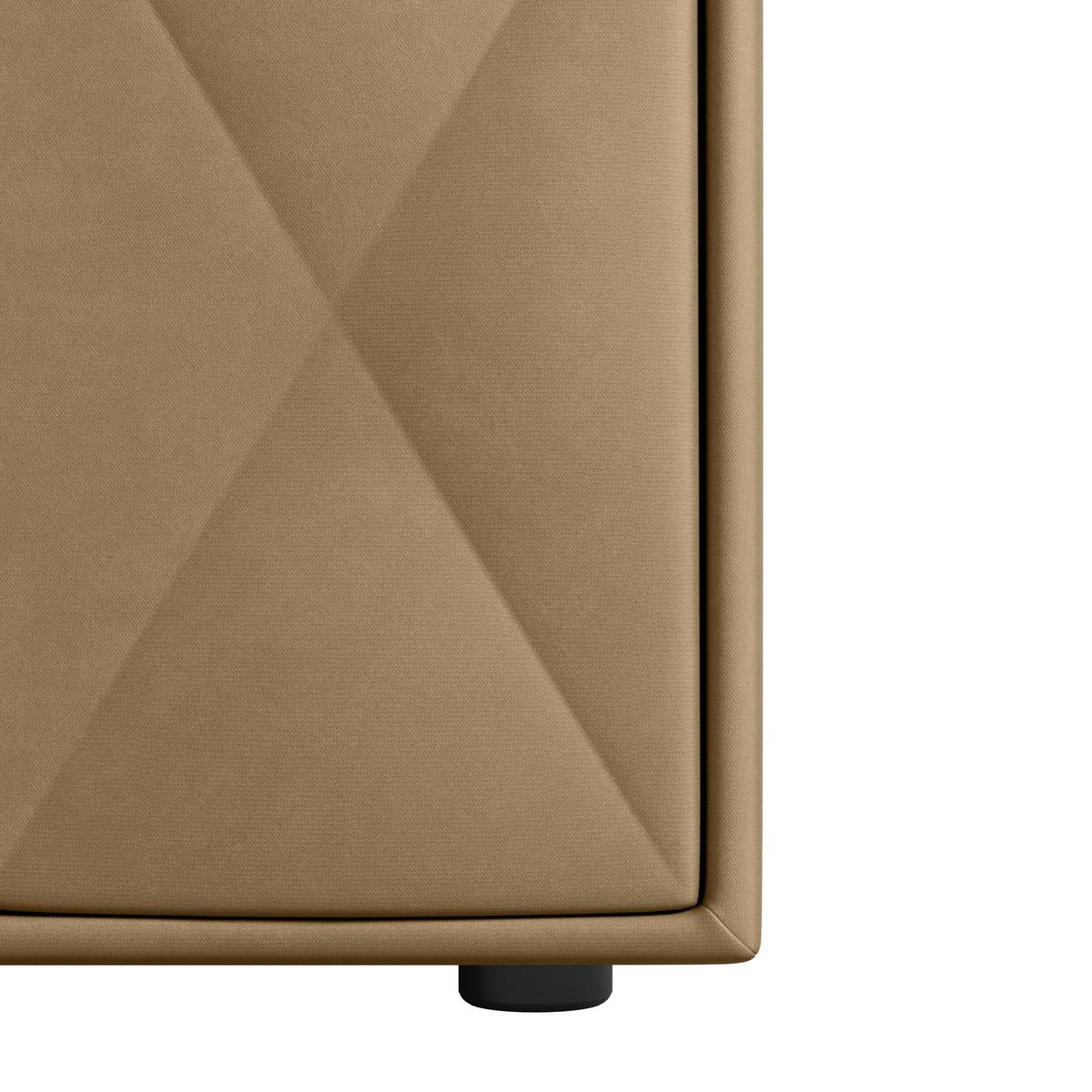 Boxspringbett mit Bettkasten Porto 180x200 cm Beige - Beige/Schwarz, MODERN, Holz/Kunststoff (180/200cm) - MID.YOU