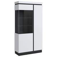 Vitrin Campania - antracit/fehér, Trend, faalapú anyag/Üveg (103,6/200,5/40cm)