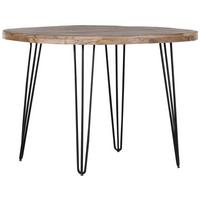 JÍDELNÍ STŮL BOTTNIC 105 - černá/přírodní barvy, Lifestyle, kov/dřevo (105/105/76cm) - Zandiara