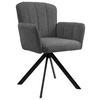 Otoční židle s područkami NORA šedá - šedá/černá, Moderní, kov/dřevo (61/87/65cm) - Premium Living